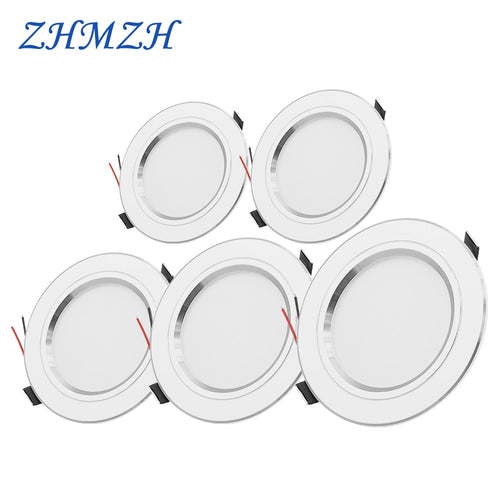 220V LED Downlight Round Recessed 5W 9W 12W 15W 18W White/Warm white LED Spot Lighting Led Bulb For Bedroom Kitchen Diningroom