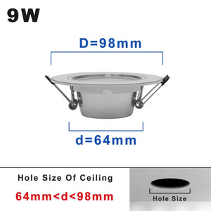 220V LED Downlight Round Recessed 5W 9W 12W 15W 18W White/Warm white LED Spot Lighting Led Bulb For Bedroom Kitchen Diningroom