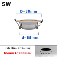 Load image into Gallery viewer, 220V LED Downlight Round Recessed 5W 9W 12W 15W 18W White/Warm white LED Spot Lighting Led Bulb For Bedroom Kitchen Diningroom