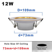 Load image into Gallery viewer, 220V LED Downlight Round Recessed 5W 9W 12W 15W 18W White/Warm white LED Spot Lighting Led Bulb For Bedroom Kitchen Diningroom