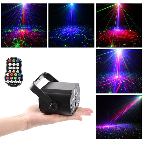 Led Disco Light Stage Lights Voice Control Music Laser Projector Lights 60 Modes RGB Effect Lamp For Party Show with Controller
